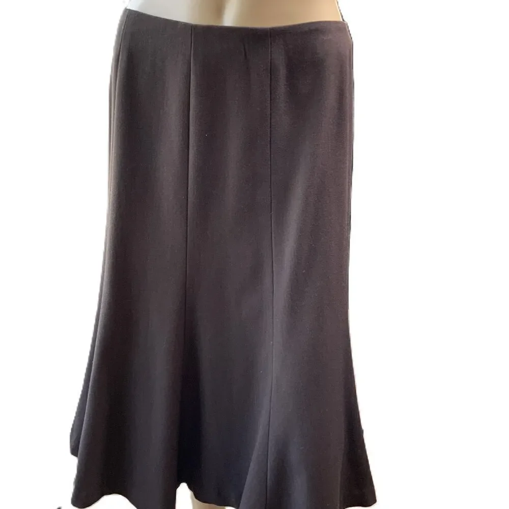 Eddie Bauer Brown Flare‎ A Line Classiccore Aesthetic Business Womens Skirt Sz 2